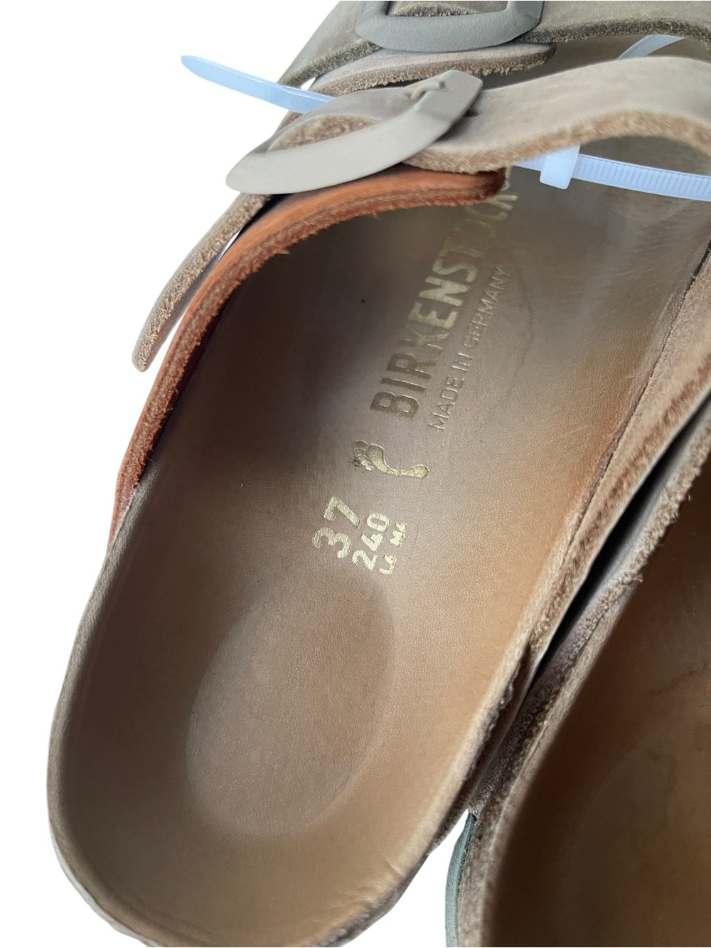 Birkenstock Arizona Two-Strap Sandals Split Sandcastle/Faded Khaki 37, 240cm - Picture 13 of 16